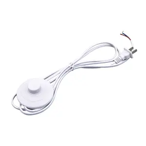 Interruptor de enchufe UE EE. UU. de 1,8 M, Cable de alimentación de encendido y apagado para lámpara LED, interruptor de botón, extensión de Cable, interruptor de pedal
