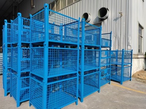 Factory <strong>Storage</strong> cage Warehouse Logistic Stackable <strong>Wire</strong> Mesh Pallet <strong>Wire</strong> Mesh <strong>Container</strong> Transport Box Basket <strong>Container</strong> - Product Image 6