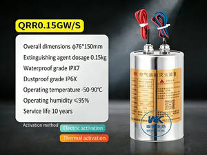Estintore ad Aerosol WEIKEN QRRO.1-0.3GW/S-WK in Acciaio Inox con Attivazione Termica Elettrica per Centri Dati - Product Image 3
