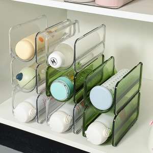 Desktop Stackable Dustproof Cup Holder Multi Layer Transparent Green And White <b>Storage</b> <b>Rack</b> For Thermos <b>Bottles</b> And - Product Image 3