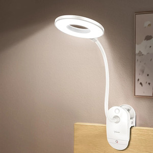 Lámpara de escritorio LED moderna, lupa de cuello de cisne, luz de mesa USB recargable, batería 18650, Clip táctil, lámparas de estudio para sala de estar, Flexo - Product Image 1