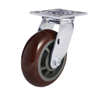 Ruedas Giratorias de PU de 6 Pulgadas con Capacidad de Carga de 400 kg, Ruedas de Acero de 150 mm para Uso Industrial Pesado, Personalizables OEM - Product Image 2