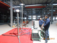 HYML Trépied portable en alliage d'aluminium à tirage droit avec mât de levage et angles de rotation à 360° pour usage extérieur AKX6-130-1900-8000