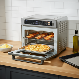 Four à convection Smartwave 25L 1700W en acier inoxydable, combinaison friteuse à air chaud et grille-pain, contrôle numérique, usage domestique - Product Image 2