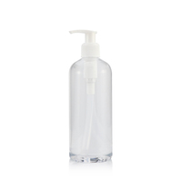 8oz 125ml Graisse D'ANIMAL FAMILIER Vide Emballage Gel Douche Conteneur Transparent 12 oz Bouteille En Plastique pour le Soin Des Cheveux avec pompe blanche