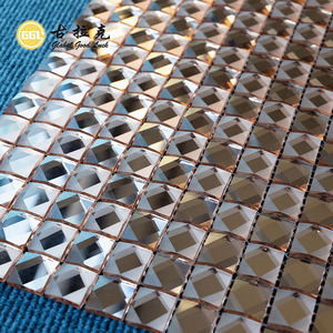 Hiện đại vuông thủy tinh khảm Hồng thủy ngân & kim cương hình dạng hạt cho phòng tắm khách sạn & Ngoài Trời Linh Hoạt trang trí - Product Image 2