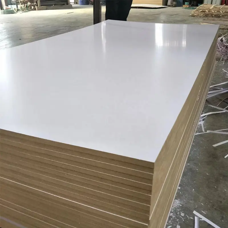 E0 papan kayu MDF 18mm 15mm 12mm kertas melamin 1220*2440 MDF untuk furnitur