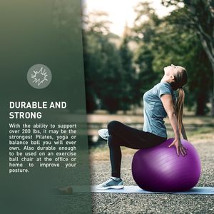 Ballon de yoga Pilates en PVC épais de haute qualité de 65 cm, directement de l'usine, pour la salle de sport, l'entraînement, la remise en forme, l'exercice, la danse - Product Image 4