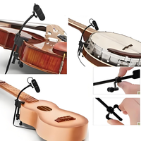 N100V N100G Support de microphone à condensateur filaire professionnel pour violoncelle ou guitare violon populaire col de cygne Microfones Clips Clamp