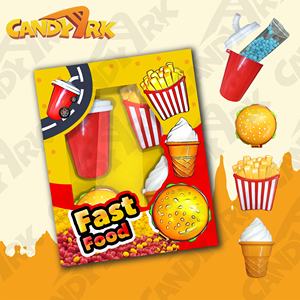 Yeni varış çocuklar oyuncak güzel fast food şekilli geri çekme araba ile şeker - Product Image 1