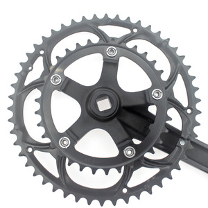 50/34T Compact Road Crankset 170mm 110BCD | Rueda <span class=keywords><strong>de</strong></span> cadena <span class=keywords><strong>de</strong></span> aleación <span class=keywords><strong>de</strong></span> aluminio para soporte inferior cónico cuadrado <span class=keywords><strong>de</strong></span> 8/9 velocidades - Product Image 3