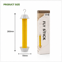 Piège à mouches collant sans pesticide, non toxique, jaune, pour jardin, ferme, utilisation en extérieur