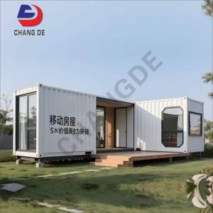 בית משולב מכולות, מצויד במדרגות טרסה, מעוצב במיוחד עבור בתי קפה וקמפינג - Product Image 4