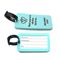 Étiquettes de bagages en caoutchouc à Sublimation, personnalisées, 20 pièces, pour voyage, Logo personnalisé, en Pvc souple, vente en gros