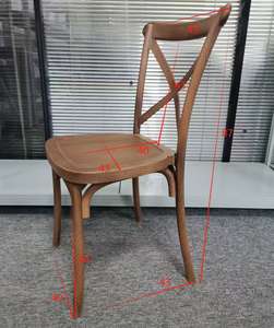 Impilabile Design Vintage fattoria vigneto per banchetti di nozze in plastica X retro in resina sedia con schienale incrociato - Product Image 4