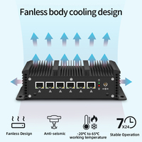 Firewall perangkat keras Mini komputer Pc I5 10310U 6 Nic Port Win Linux Pfsense OS untuk peralatan jaringan nirkabel Status WIFI SATA