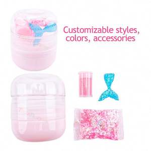 Kit de Slime de Espuma Esponjosa DIY Kawaii Galaxy Stitch Rosa, Juguetes Blandos de Espuma Transparente Hechos a Mano, Barra Antiestrés, Plastilina para Jugar - Product Image 3