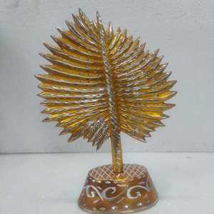 Décoration d'intérieur : Figurine de feuille de luxe en métal doré, ornement décoratif de table pour salon, bureau, chambre, hôtel, mariage - Product Image 6
