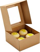 Boîte d'emballage alimentaire de haute qualité pour cupcakes, boîte à gâteaux de 8 pouces pour 4 pièces, bonbons, confiseries, cadeaux, emballage de macarons, boîte en papier