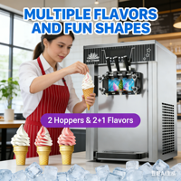 Matériel de Gelateria et Yogurteria pour la fabrication de cornets, machine professionnelle complète pour la production de gelato frais et de crème glacée molle