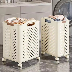 <span class=keywords><strong>Panier</strong></span> à linge pliable en plastique DAYOOH, <span class=keywords><strong>panier</strong></span> à linge portable pour <span class=keywords><strong>salle</strong></span> <span class=keywords><strong>de</strong></span> <span class=keywords><strong>bain</strong></span> avec roulettes universelles - Product Image 6