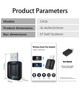 Oem ODM <span class=keywords><strong>Android</strong></span> Auto Carplay Dongle có dây để không dây <span class=keywords><strong>USB</strong></span> 2 trong 1 không dây Carplay Adapter cho dây ban đầu Carplay - Product Image 6
