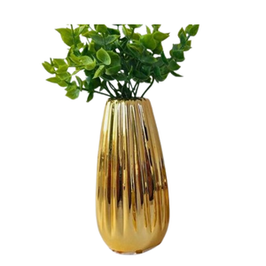 Pot de fleur traditionnel en métal pour la décoration de dessus de table de salon à la maison Emballage de qualité supérieure Vase en métal de qualité supérieure - Product Image 1