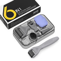 Kit de dermaroller DRS 6 en 1 certifié par la brevetière, accessoires multi-spécifications remplaçables, appareil de beauté professionnel