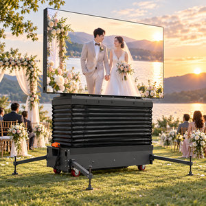 Écran LED extérieur P4 économique sur roues, installation rapide, écran LED mobile pour location d'événements de mariage, résistant au vent, pour cérémonies - Product Image 2
