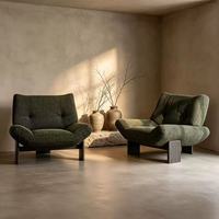 Baumwolle-Leinen Moderner Freizeit-Loungesessel, Designer-Sessel für Villa-Wohnzimmer, Komfortabler Einzelsofa