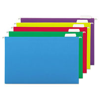 Stationary Office FC A4-pestañas de plástico y insertos en blanco, organizador de carpetas colgantes de colores personalizados