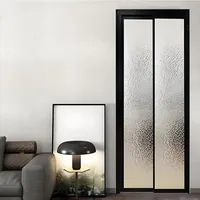 Quincaillerie de porte coulissante PT en alliage d'aluminium et verre trempé personnalisée pour usage domestique, porte patio en verre, porte pliante à battants