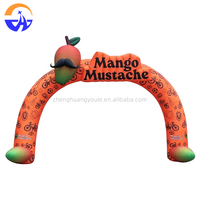 Arche gonflable géante personnalisée en forme de mangue pour publicité extérieure en centre commercial, accessoires décoratifs gonflables avec souffleur