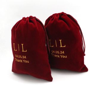 Sac à cordon personnalisé en velours pour maquillage, avec logo imprimé, idéal pour pinceaux et cosmétiques – Vente en gros professionnelle - Product Image 2