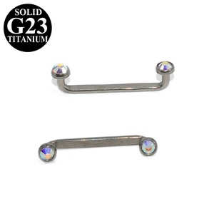 Ancre dermique en titane G23, barbell à surface cristalline, idéal pour les mariages, bijoux de corps, tatouage intégré à la peau, vente en gros - Product Image 6