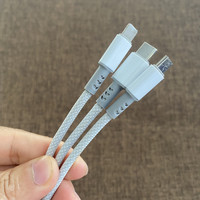 3A Fábrica al por mayor 3 en 1 Cable de carga Cable DE DATOS Micro USB Tipo-c 8 pines Cable DE DATOS trenzado de nailon de carga rápida