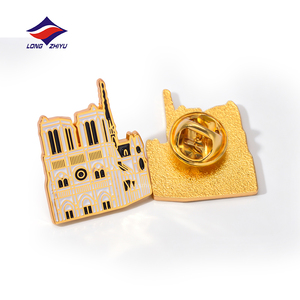 Longzhiyu – Épinglette en émail dur personnalisée, 20 ans d'expérience, forme Tour Eiffel Paris <span class=keywords><strong>France</strong></span>, souvenir de voyage, badge métallique - Product Image 4