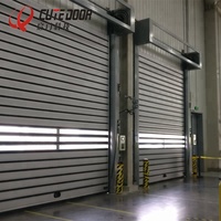 Porte rapide industrielle moderne entièrement automatique à turbine, en alliage d'aluminium, coupe-vent et étanche, pour entrepôt