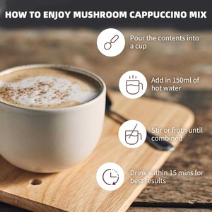 ODM Café Capuchino Sin Azúcar con Extracto Orgánico de Ganoderma Reishi, Mezcla de Café Instantáneo de Grado Alimenticio Premium, Especias, Hierbas y Saborizantes en Polvo - Product Image 3