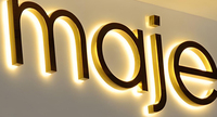 Letrero 3D de Acero Inoxidable con LED, Letras Iluminadas con Retroiluminación, Letrero de Canal para Exteriores, Logotipo de Pared para Negocios, Tiendas, Hoteles