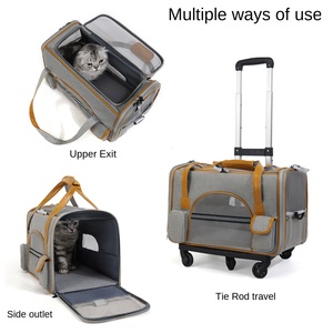 Mochila plegable portátil para mascotas para perros y gatos Aprobado por la aerolínea Hecho de poliéster duradero con cierre de cremallera - Product Image 3