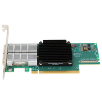 Carte réseau PCI-E3.0 X16 Interface QSFP56 Double Port Connecteur Puce X-6 VPI 100GbE Pièces Informatiques MCX653106A-ECAT