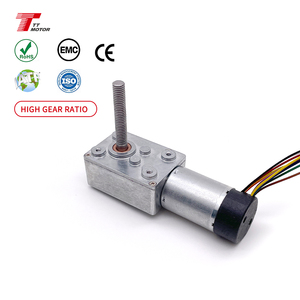 Boîte de vitesses à vis sans fin 32*46mm avec moteur Bldc 24mm arbre à 90 degrés 24 volts petits moteurs électriques autobloquants à basse vitesse - Product Image 1