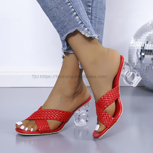 Nouvelles Sandales à Talons Hauts Souples pour Femmes, Talons Transparents Quotidiens en PU, Chaussons pour Femmes - Product Image 3