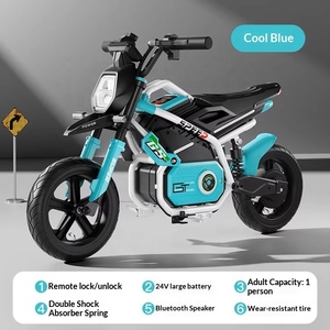 Moto Elettrica per <span class=keywords><strong>Bambini</strong></span> con Ruote Gonfiabili in Gomma, Telecomando, Batteria Ricaricabile 24V, Giocattolo Cavalcabile per 8 <span class=keywords><strong>Anni</strong></span> - Product Image 4