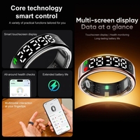 2026 Smart Rings mit KI-OLED-Display, App-Steuerung, Android/iOS, IP68 Wasserdicht, Fitness-Tracker, Herzfrequenz- und Schlafüberwachung, Edelstahl