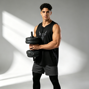 Débardeur sans manches respirant à séchage rapide pour hommes, imprimé tête de taureau, idéal pour le basketball, la course et le fitness, vente en gros de Chine pour l'Europe - Product Image 3