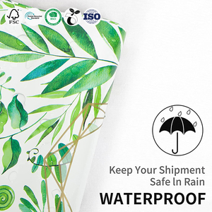 Kunden spezifisch bedruckte kompost ierbare <span class=keywords><strong>Post</strong></span>-Poly-Mailer-Taschen Wasserdichte Polymailer-Versandt aschen Grünes Blatt - Product Image 5