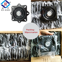Support de platine tournante robuste Run Rises A01-1 de 5 pouces, rotation à 360° °   Plaque pivotante pour usage scolaire, design moderne, métal de 2,0 mm d'épaisseur