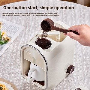 Cafetera Pequeña, Cafetera Italiana Semiautomática para el Hogar y la Oficina, Cafetera Todo en Uno, Cafetera Americana Manual con Café Recién Molido, Regalo Universal - Product Image 3